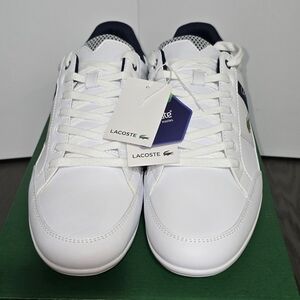 Lacoste White and Navy Sneakers